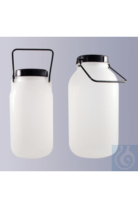 4Articoli simili a: Wide neck bottle, LDPE, round, natural, w. screw cap and grip, GL 94, 3000 ml...